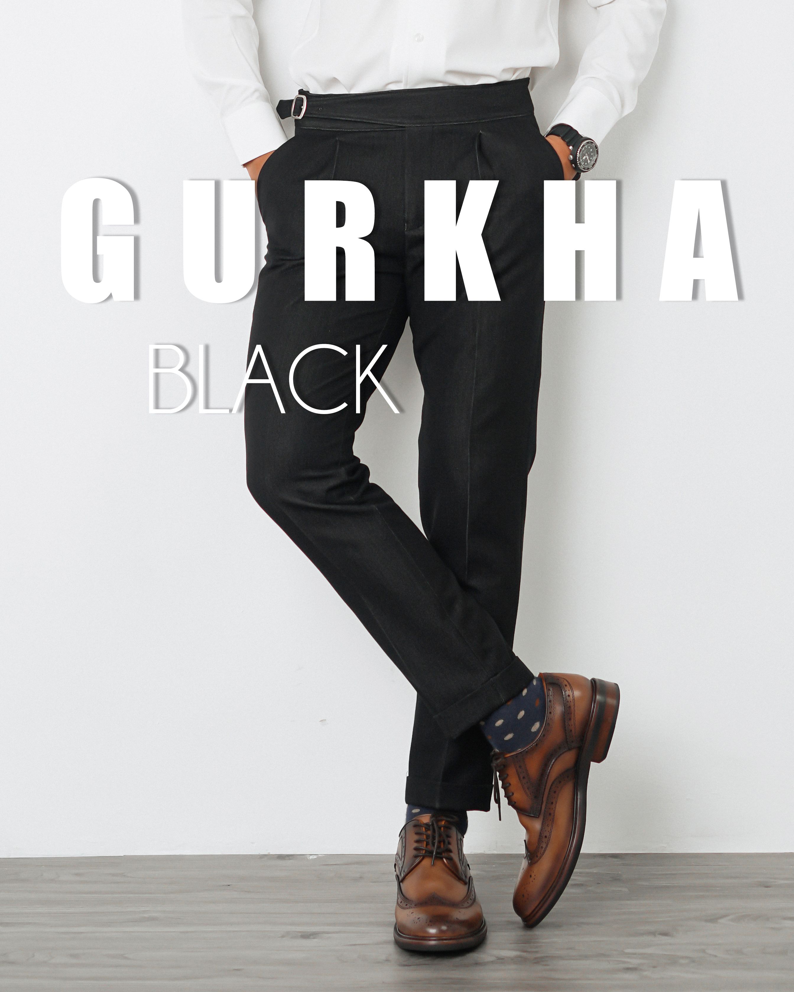 Quần Tây Nam Gurkha Black