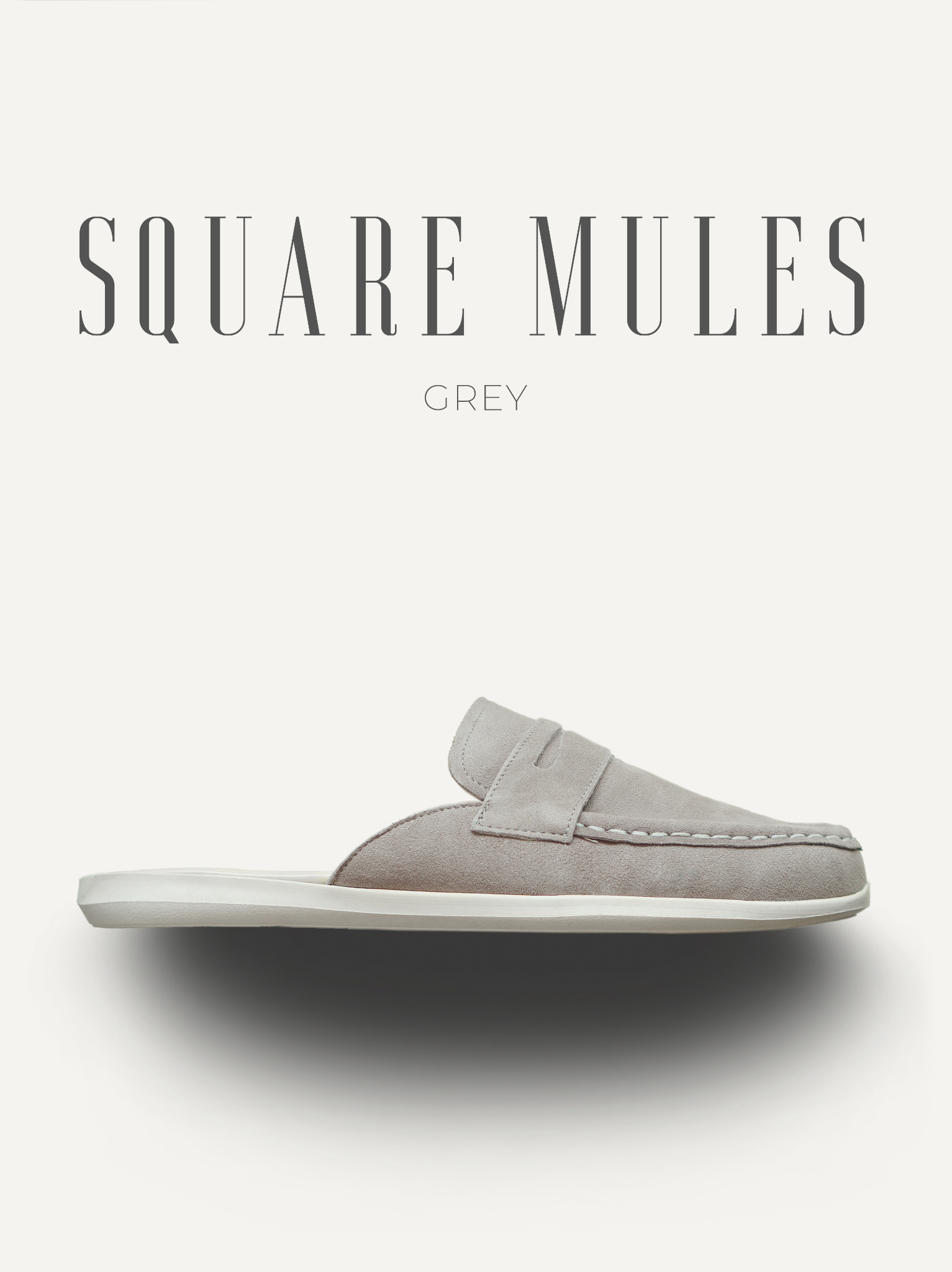 Giày sục nam da lộn Square