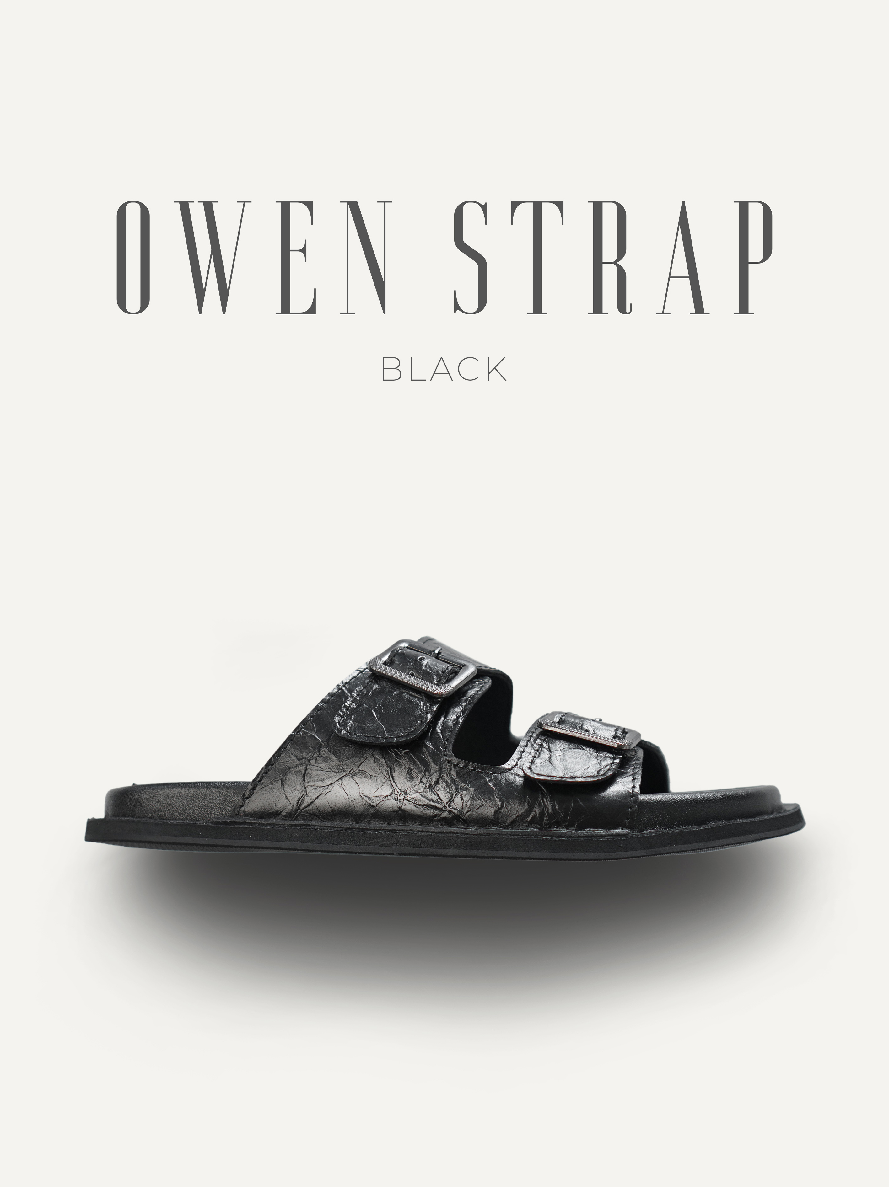 Dép nam Owen Strap Black
