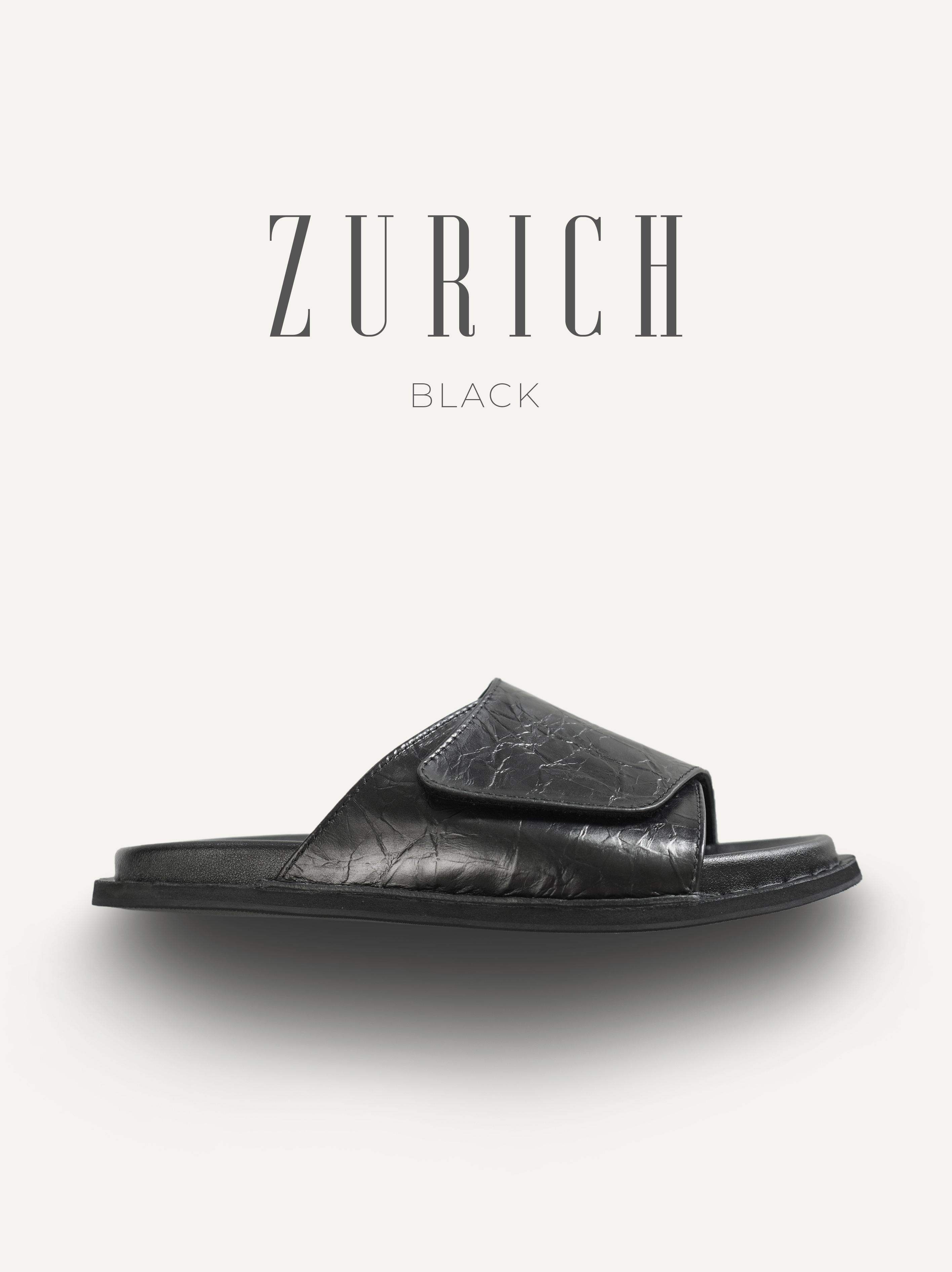Dép nam Zurich Black