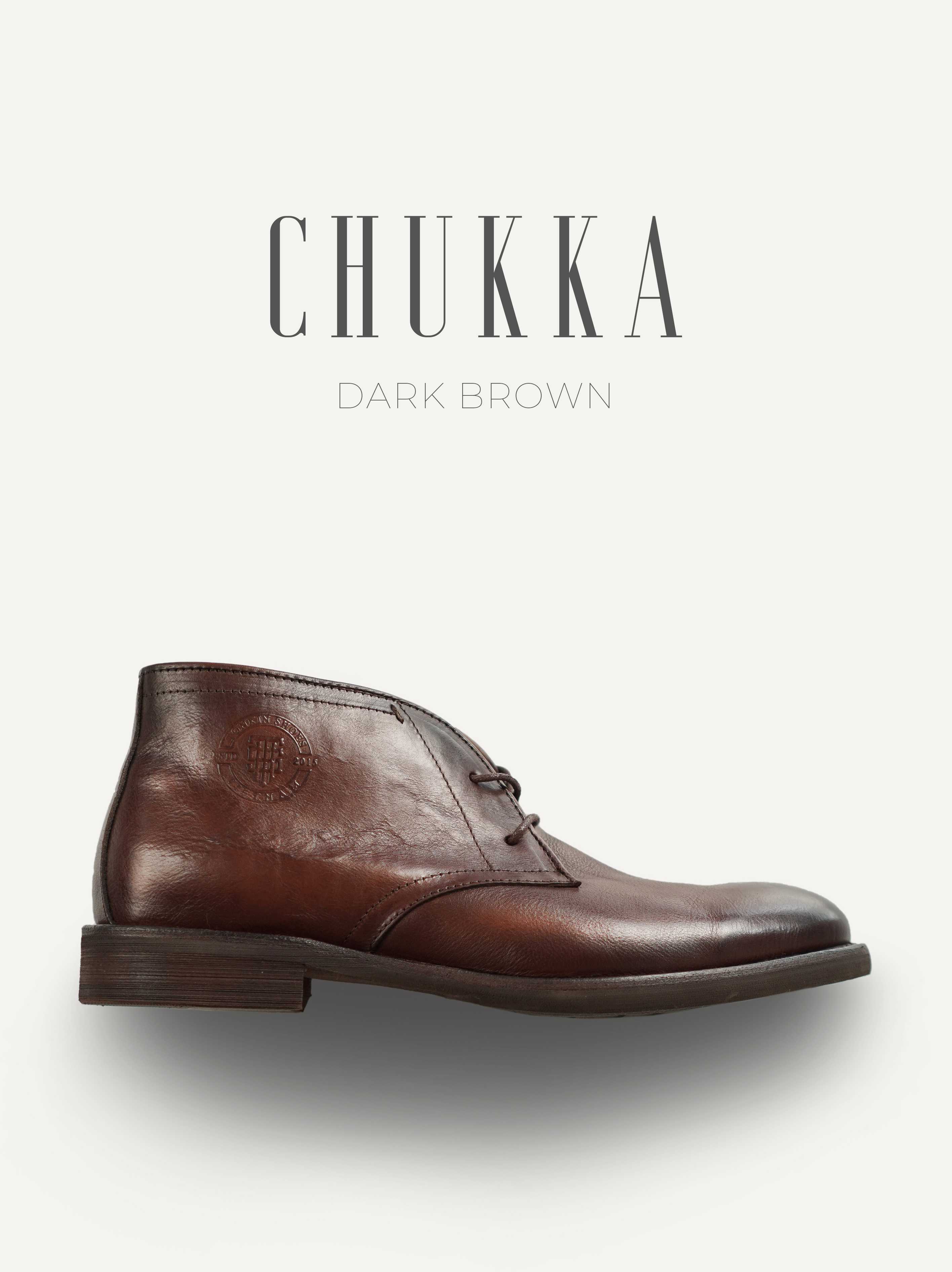 Giày Nam Chukka CaftSkin DarkBrown