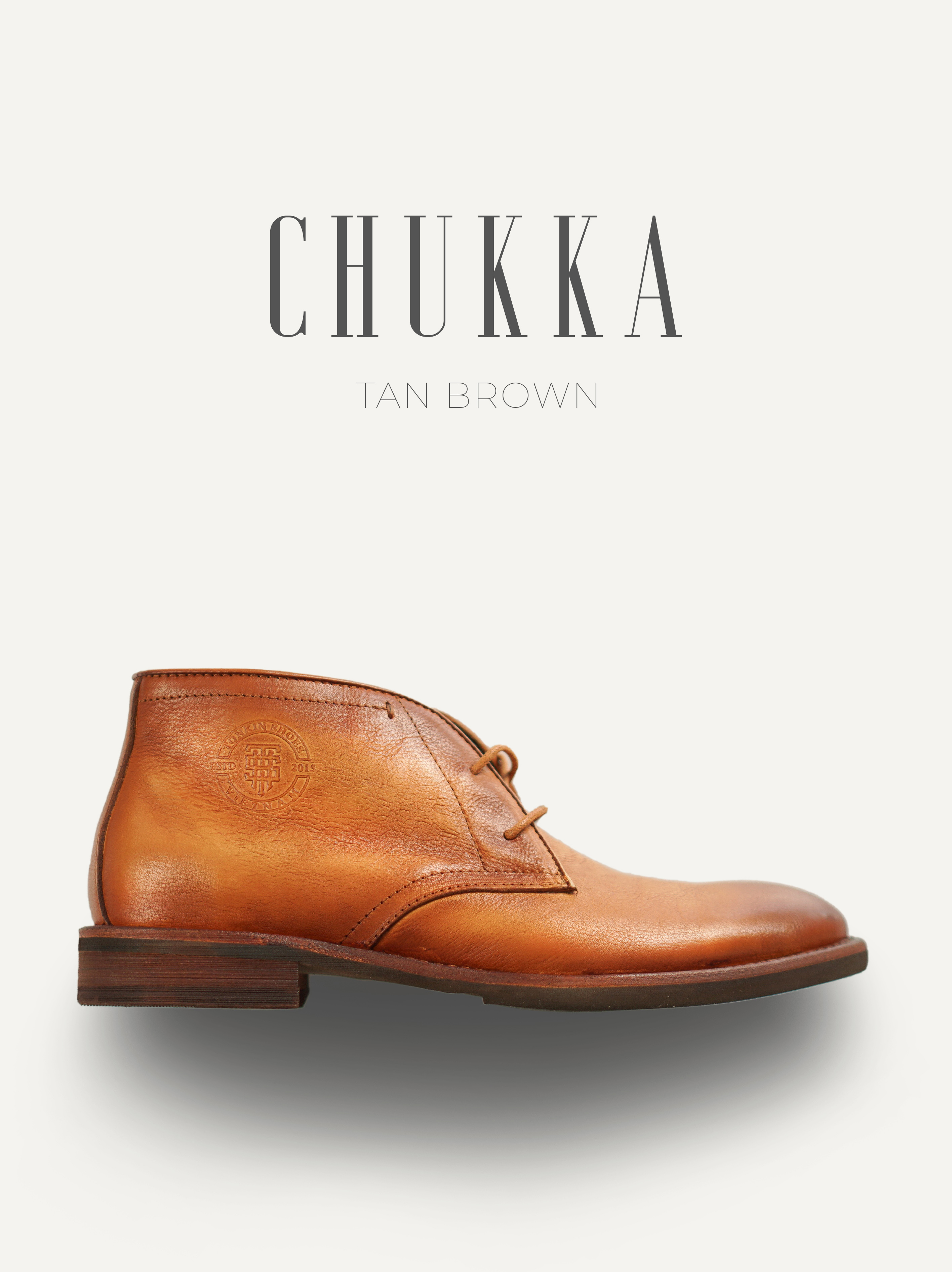 Giày Nam Chukka CaftSkin Tan