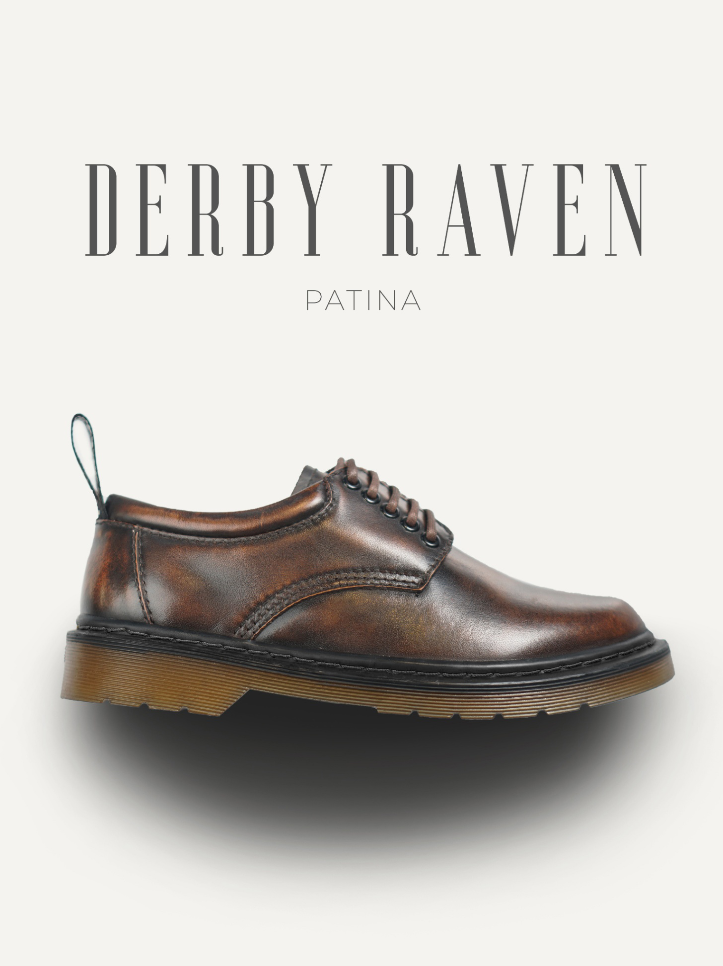 Giày nam Derby Raven Patina