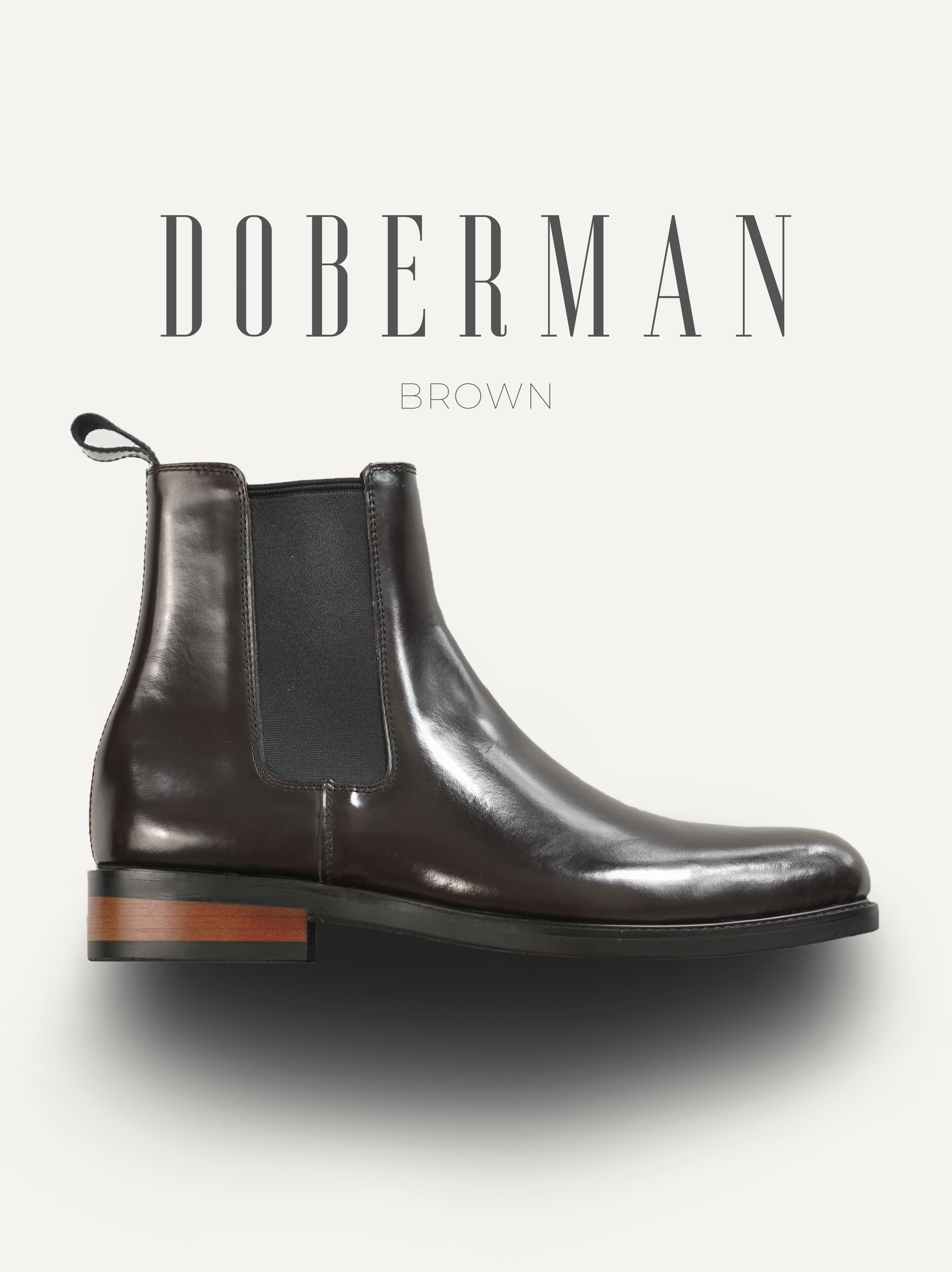 Giày nam Doberman Chelsea Nâu