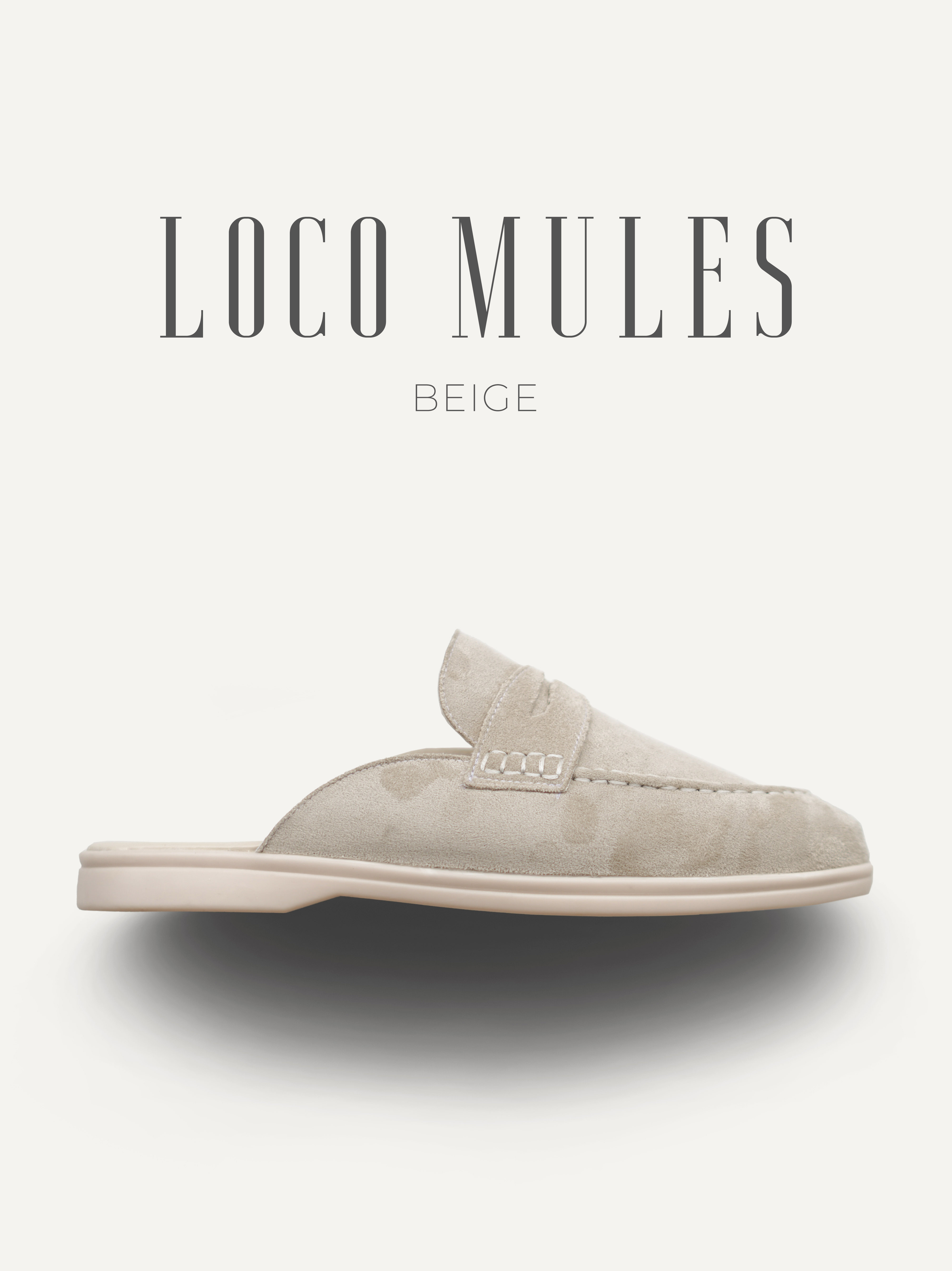 Giày nam Loco Mules Beige