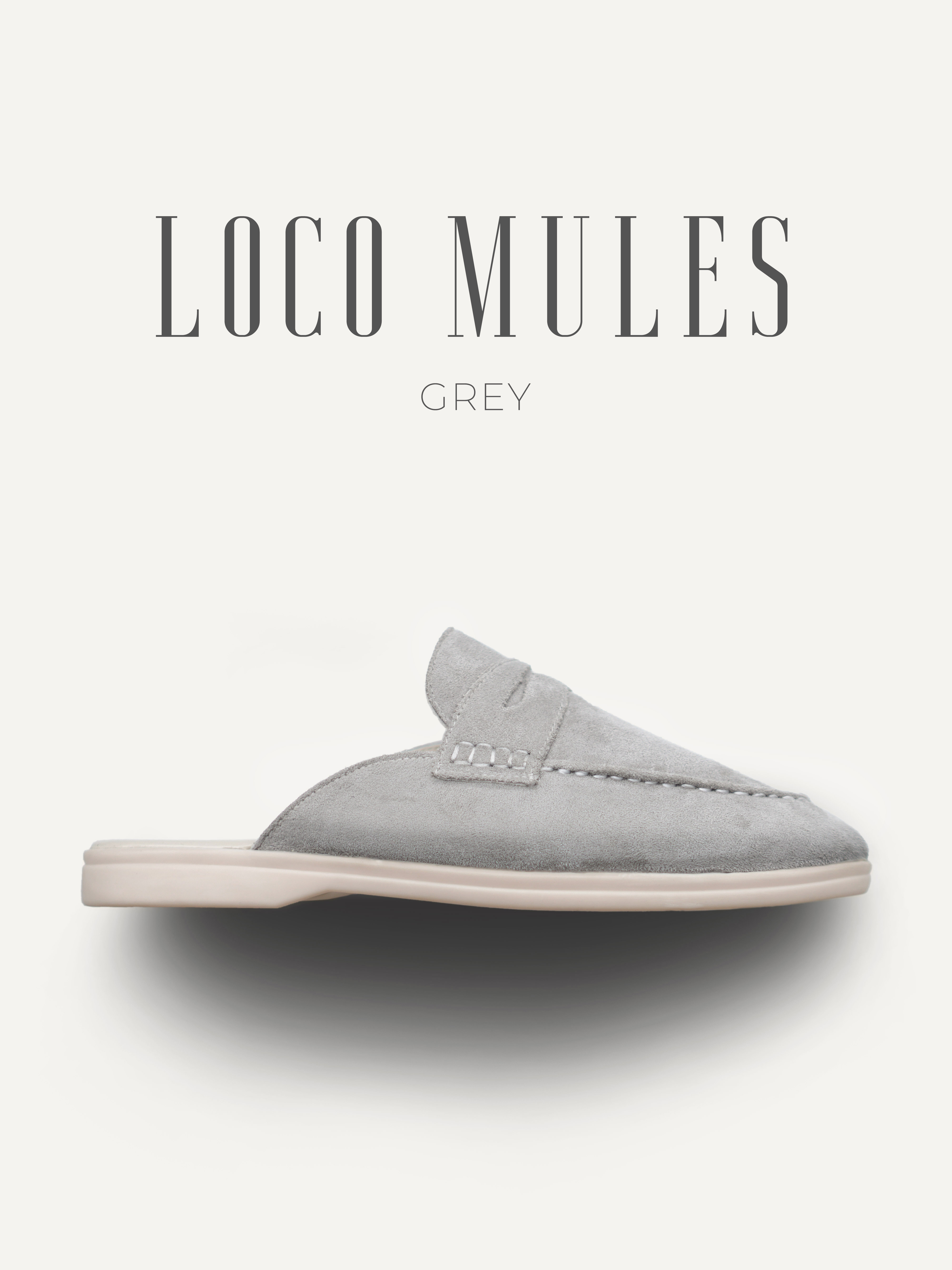 Giày nam Loco Mules Grey