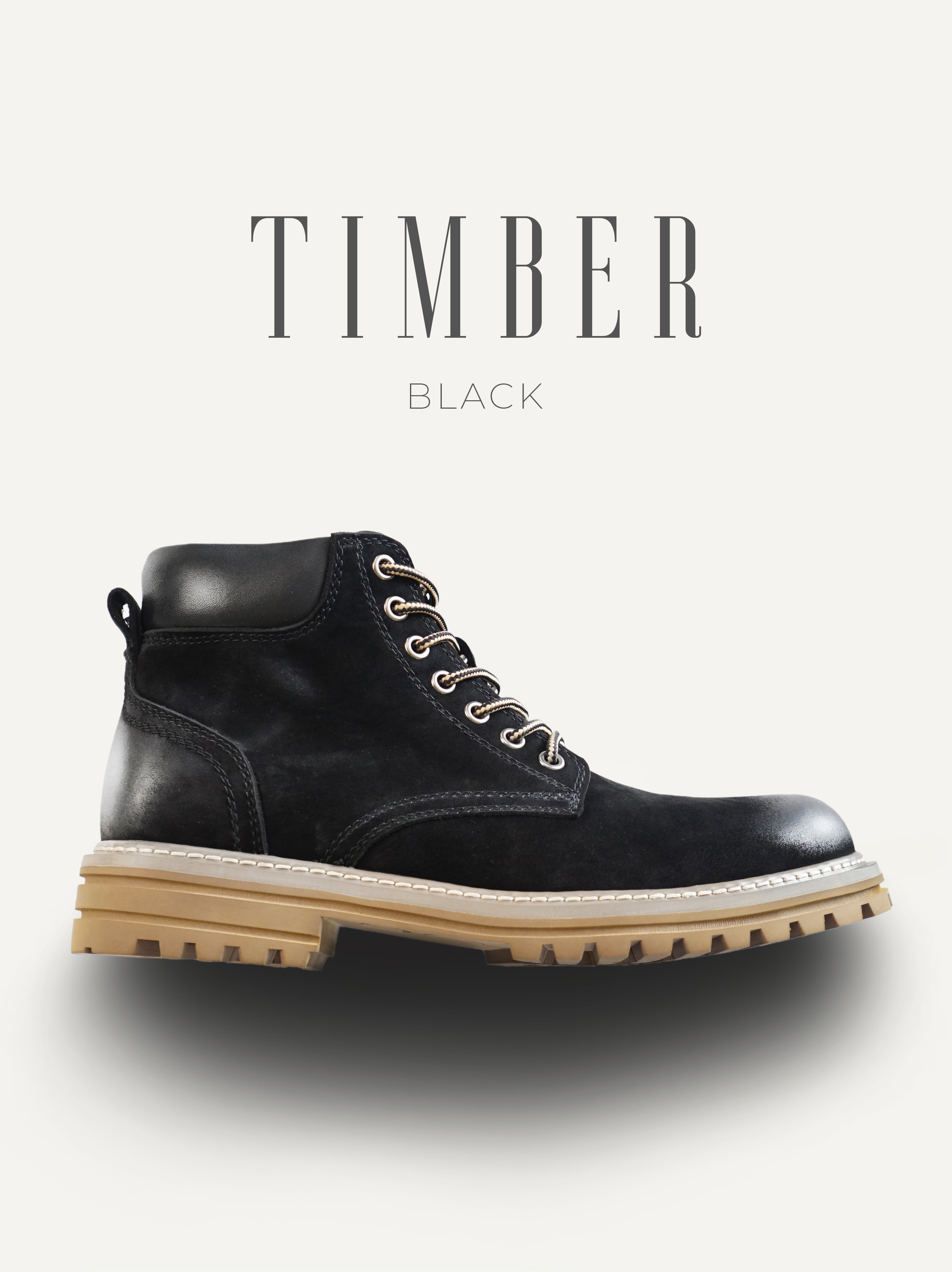 Giày nam Timber Boot Đen