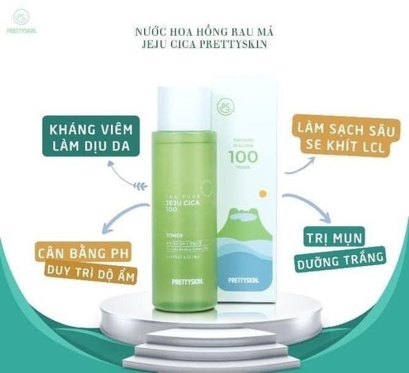 Toner Rau Má Jeju Cica Prettyskin 250ml