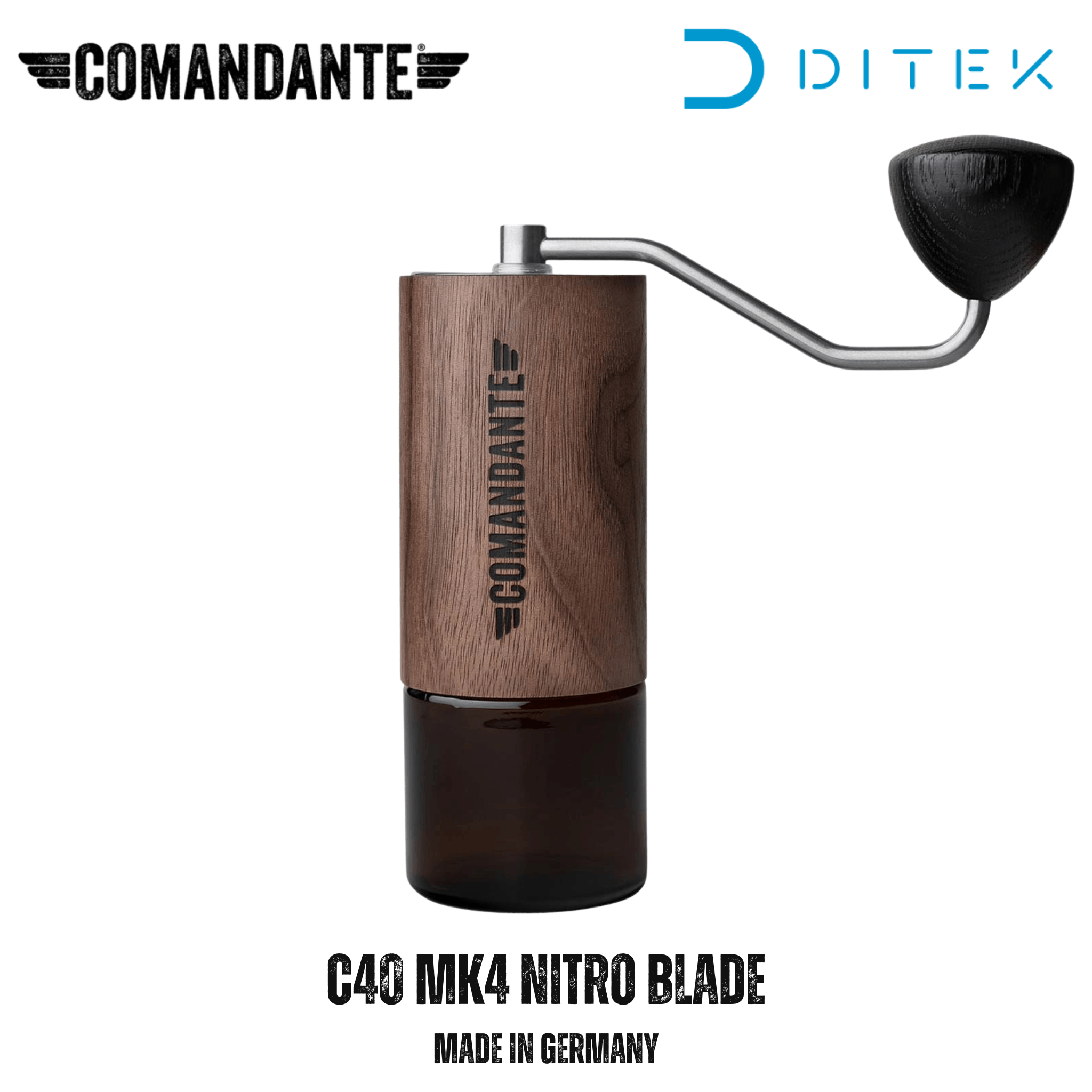 Cối Xay Cà Phê Comandante C40 MK4 Nitro Blade VIRGINIA WALNUT - Made in Germany