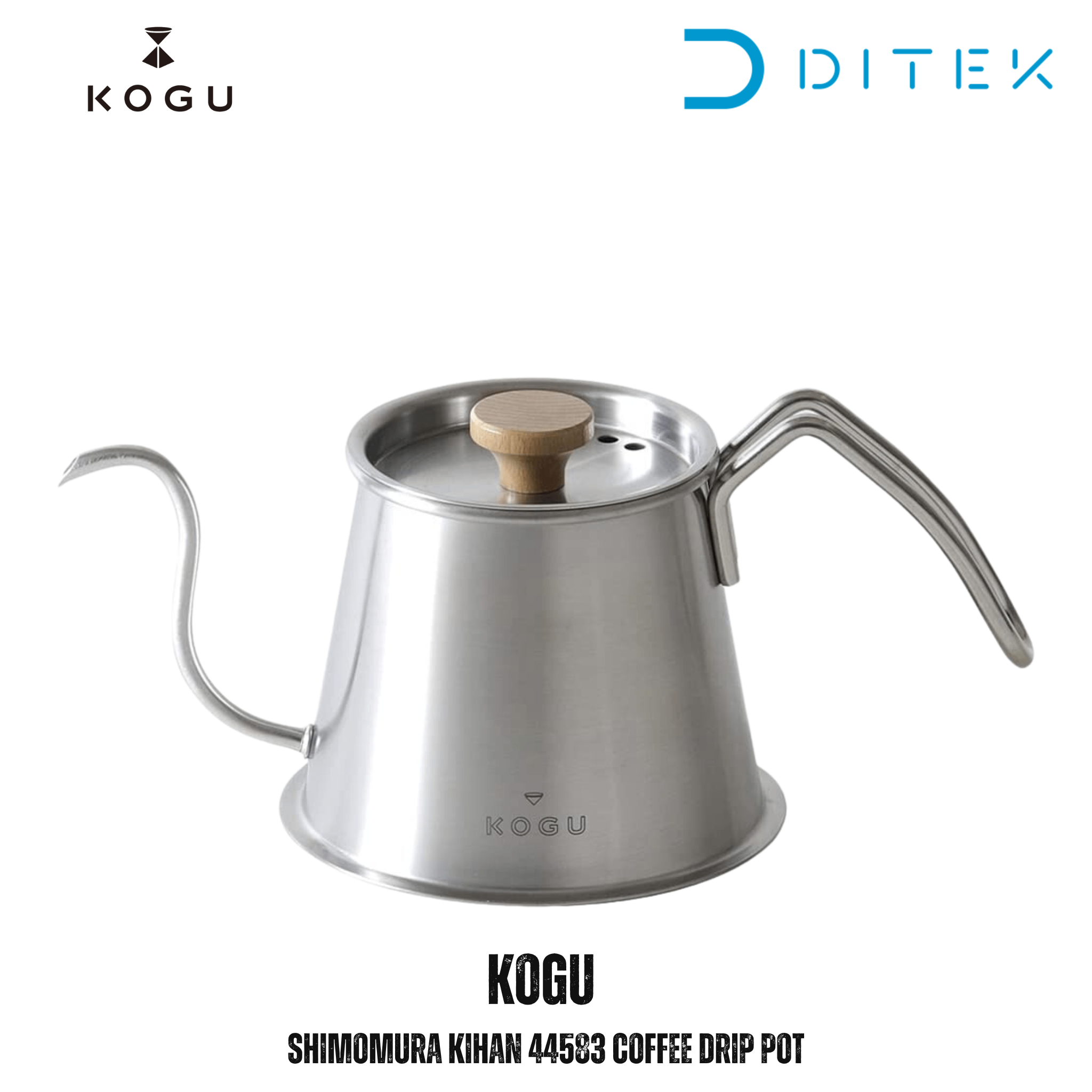 Ấm rót cà phê Pour Over KOGU 500ml có kèm nắp - KOGU Shimomura Kihan 44583 Coffee Drip Pot