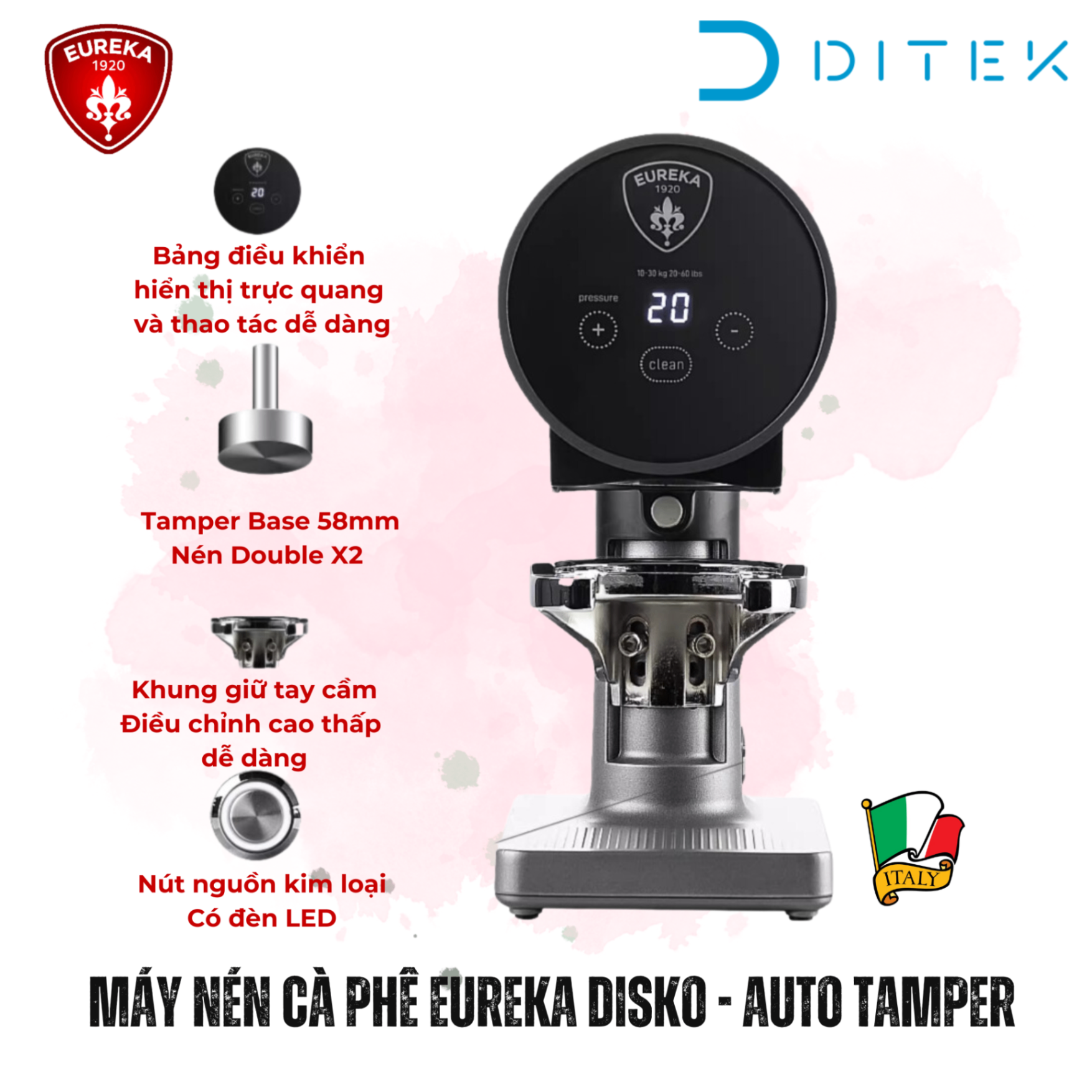 Máy nén cà phê tự động Eureka Disko - Nhập khẩu từ Ý