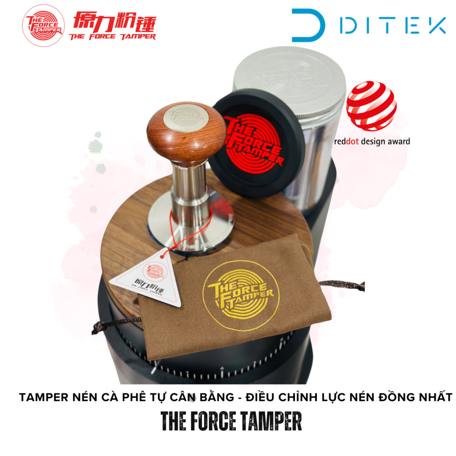 Nén cà phê The Force Tamper Automatic Impact Adjustable Constant Pressure and Autoleveling