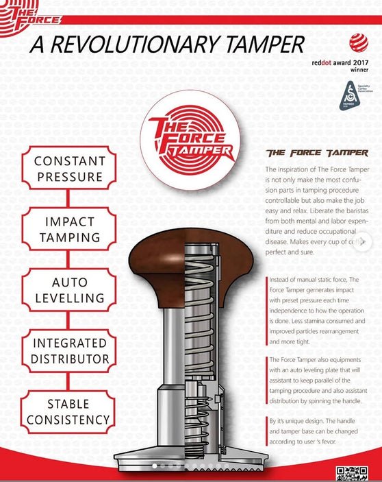 Nén cà phê The Force Tamper Automatic Impact Adjustable Constant Pressure and Autoleveling