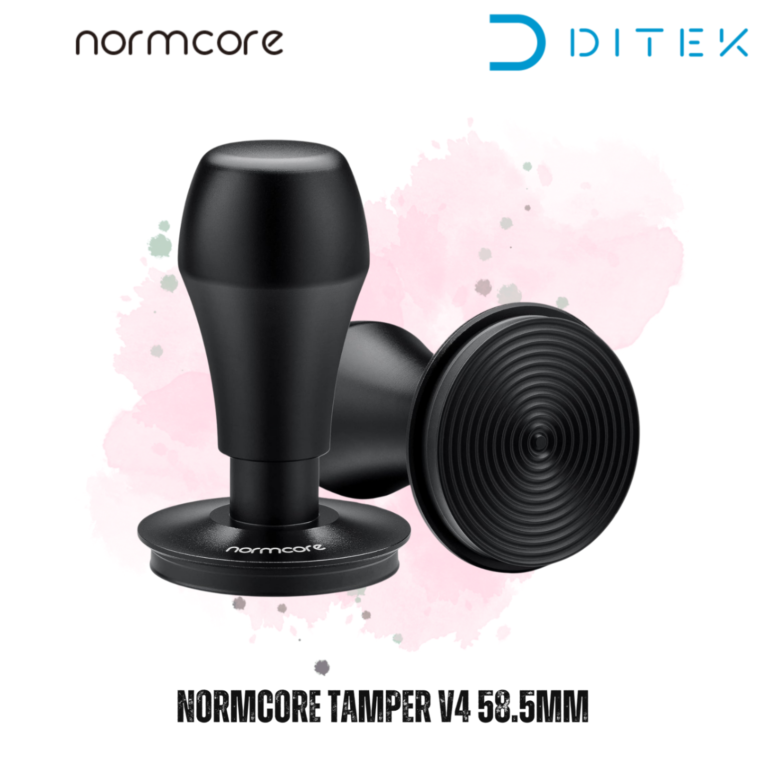 Nén cà phê Normcore 58.5mm Coffee Tamper V4 Titanium PVD Coasting Ripple Base - Đế Đồng Tâm