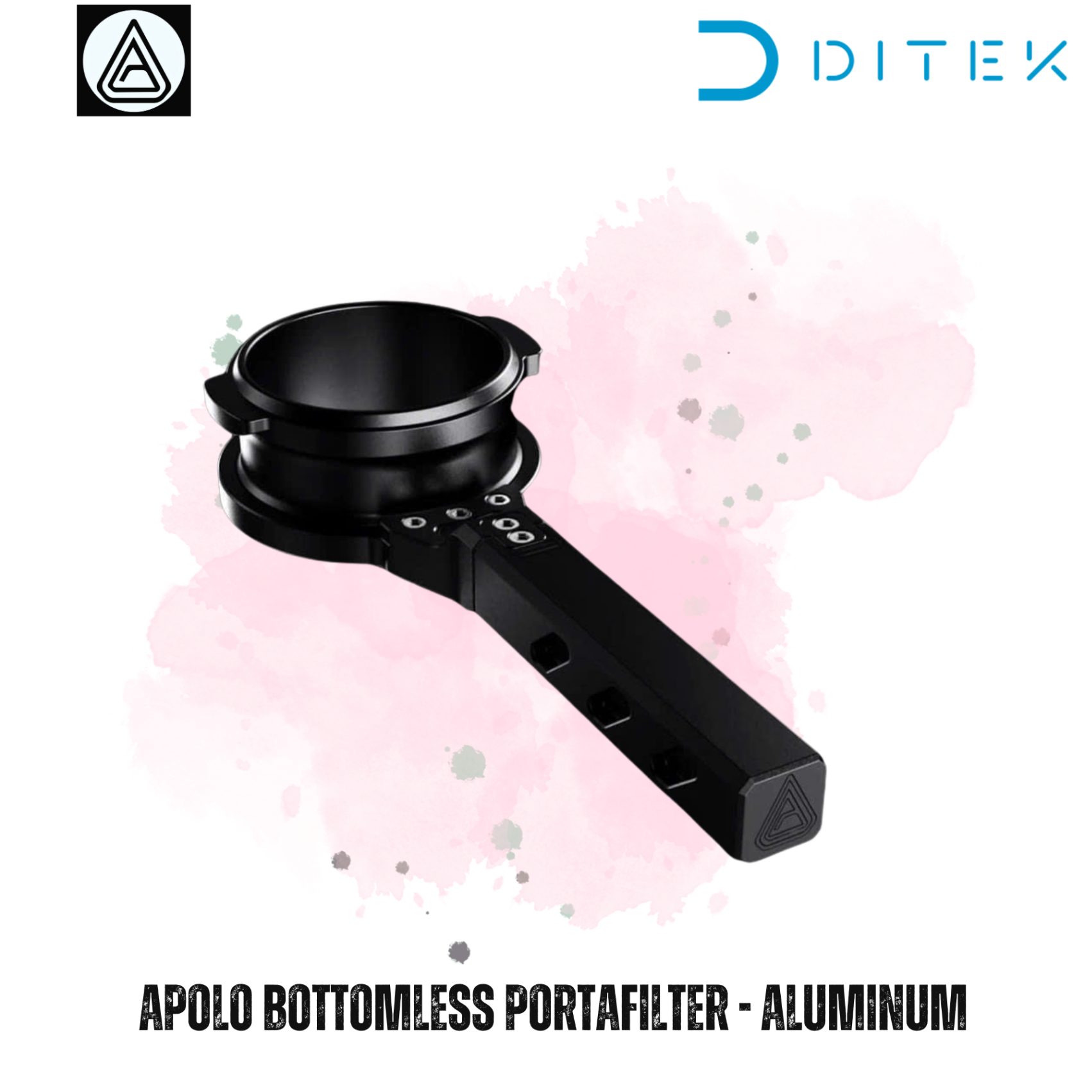 Tay không đáy Apolo Bottomless Portafilter 58mm - Black Aluminium Alloy siêu nhẹ chỉ 185gr