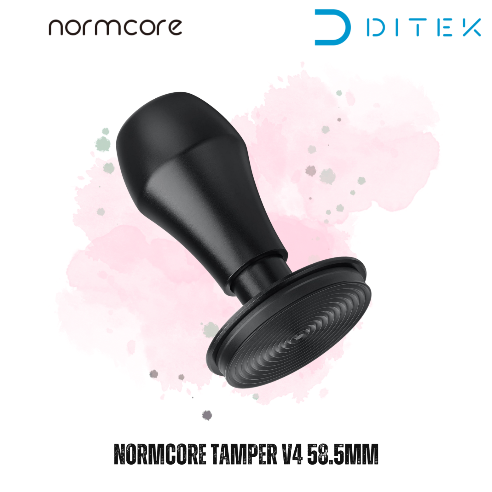 Nén cà phê Normcore 58.5mm Coffee Tamper V4 Titanium PVD Coasting Ripple Base - Đế Đồng Tâm