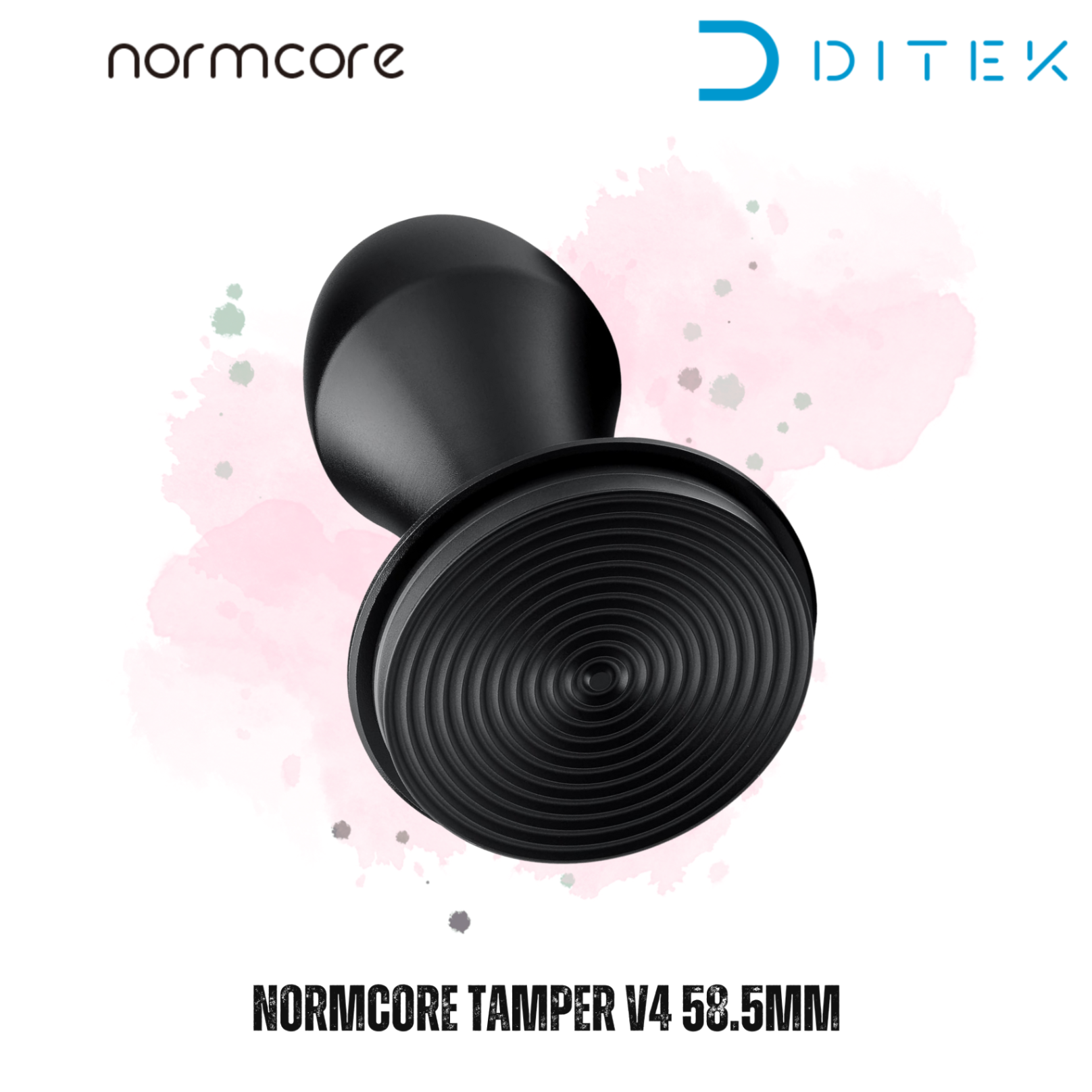 Nén cà phê Normcore 58.5mm Coffee Tamper V4 Titanium PVD Coasting Ripple Base - Đế Đồng Tâm