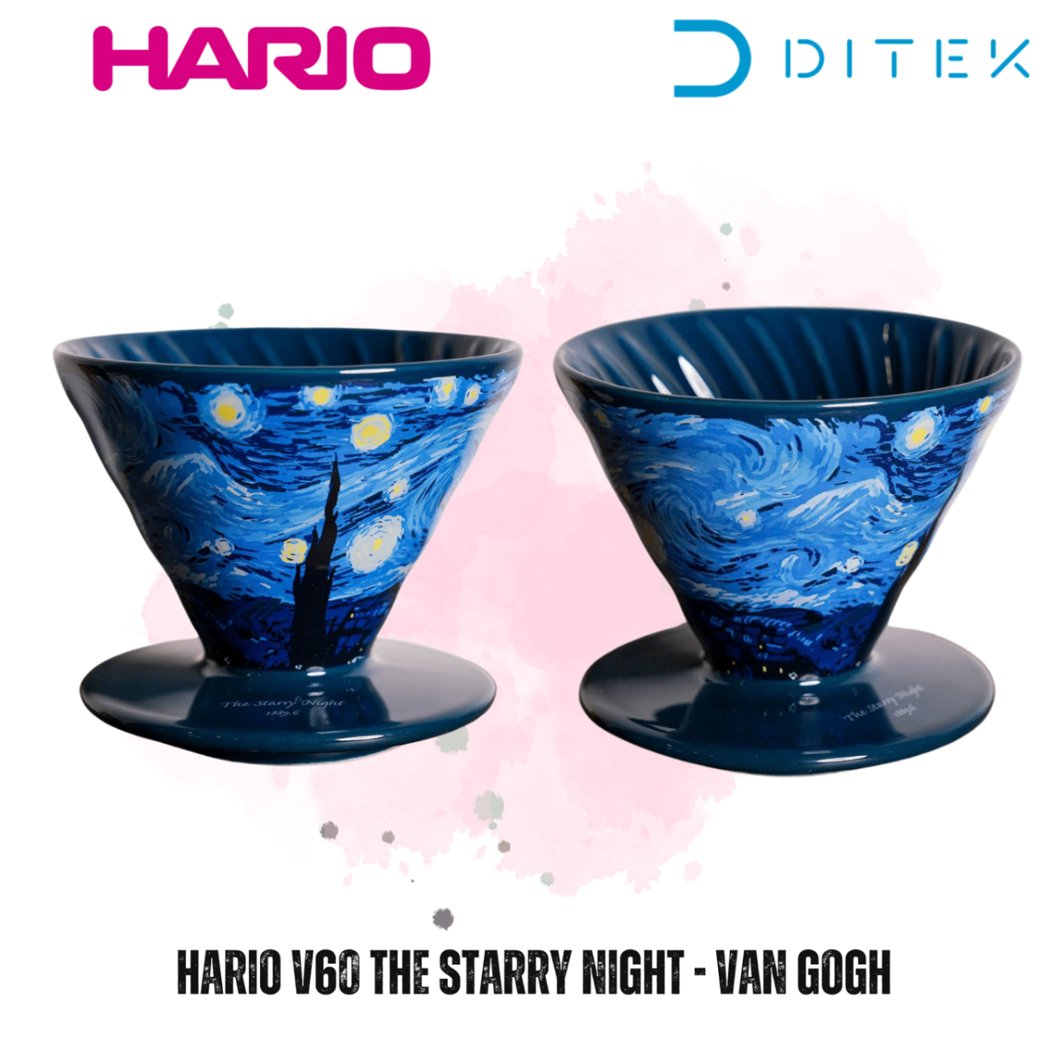 Phễu lọc cà phê Hario V60 The Starry Night Van Gogh - Size 02