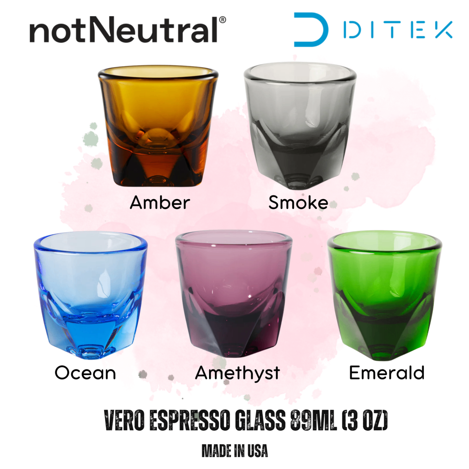 Ly thủy tinh NotNeutral Vero Espresso 89ml – Thủ công cao cấp, Made in USA