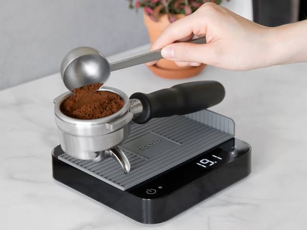 Cân Acaia Pearl 2021 USB-C – Cân pha cà phê barista cao cấp, màn LED, flow rate, chính hãng
