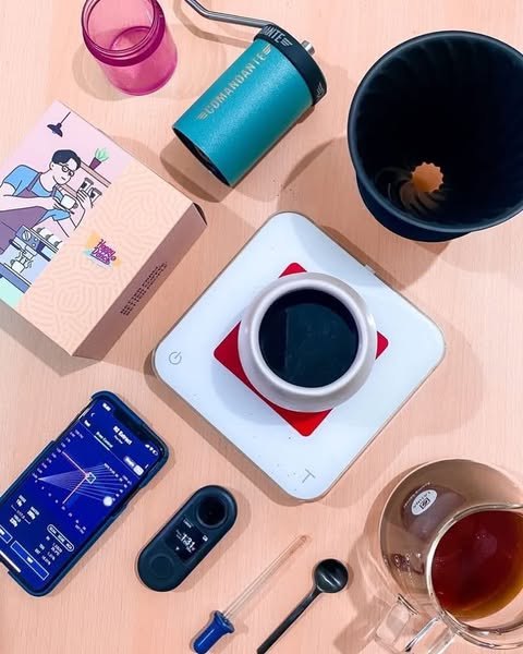 Cân Acaia Pearl 2021 USB-C – Cân pha cà phê barista cao cấp, màn LED, flow rate, chính hãng