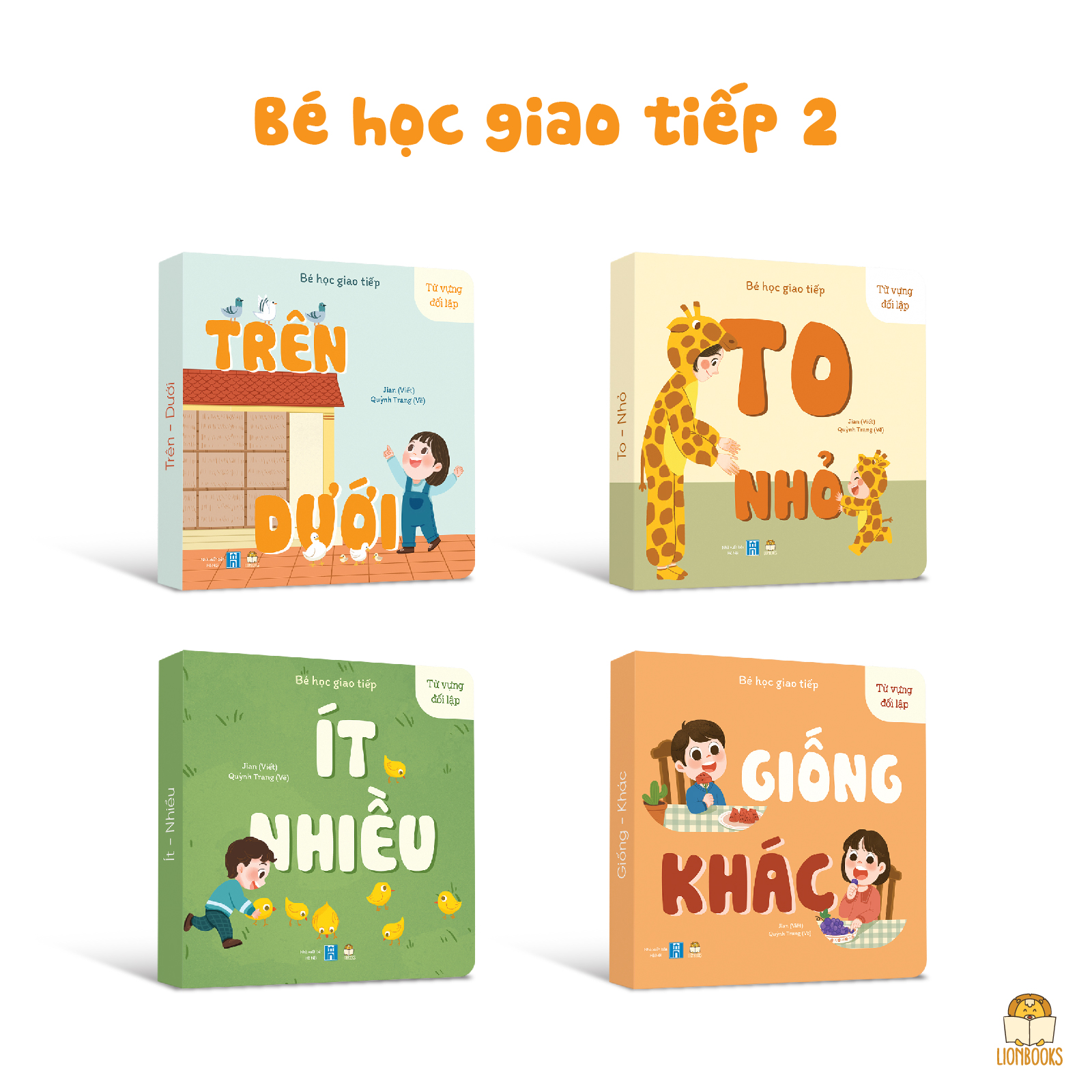 Bộ Bé học Giao tiếp phần 2 4 cuốn bồi cứng