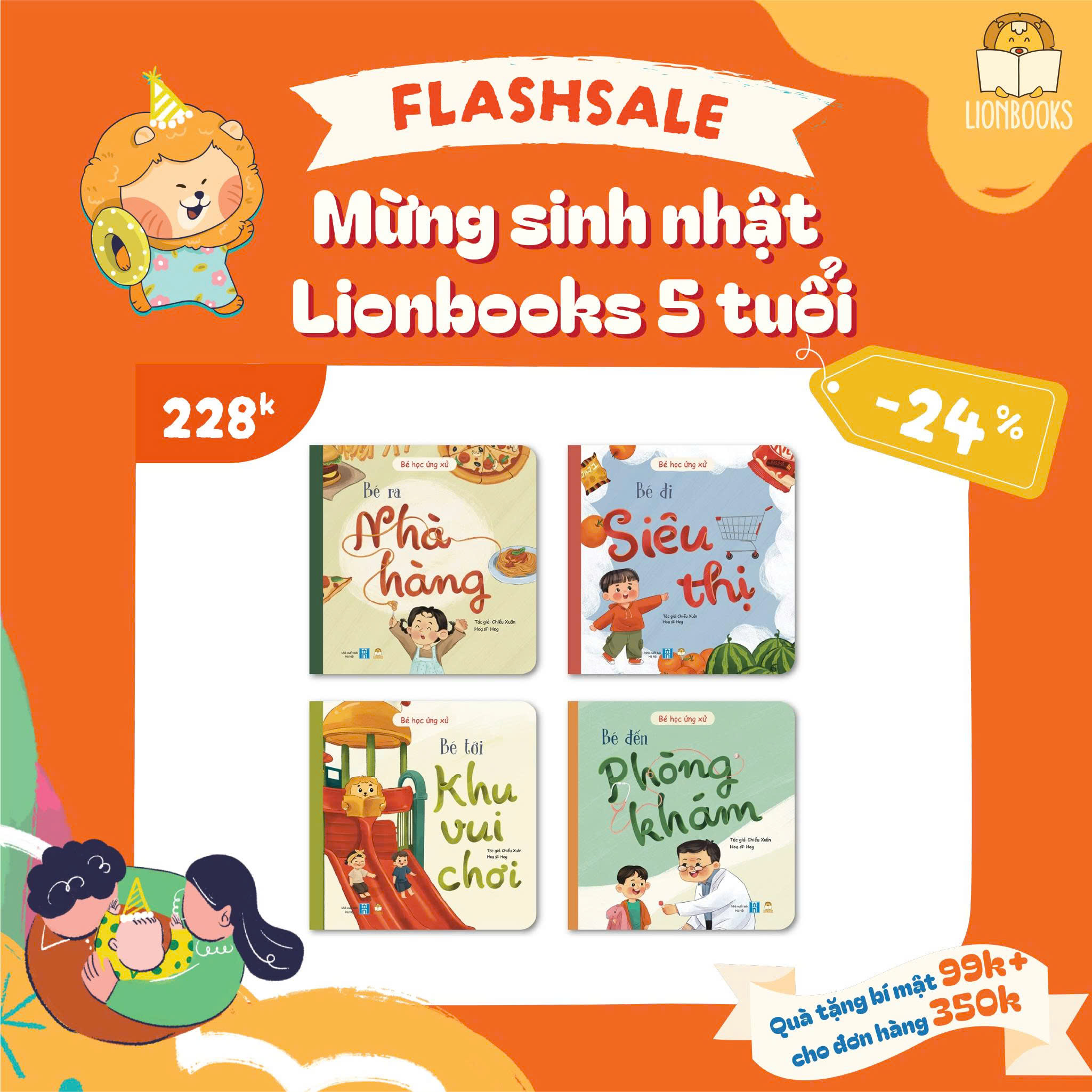 Bộ Bé học Ứng xử 4 cuốn bồi cứng