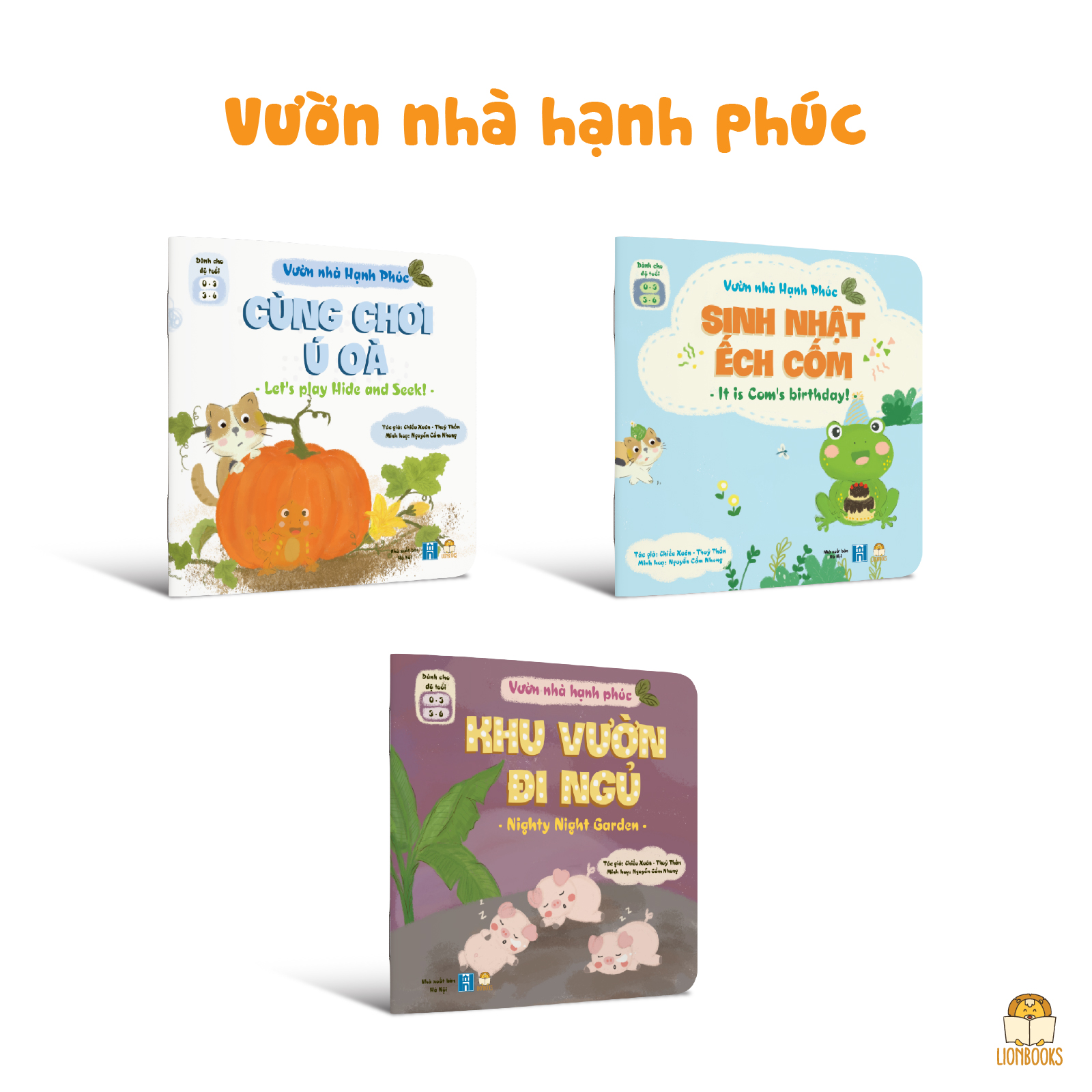 Bộ Vườn nhà Hạnh Phúc 3 cuốn bìa mềm (song ngữ)
