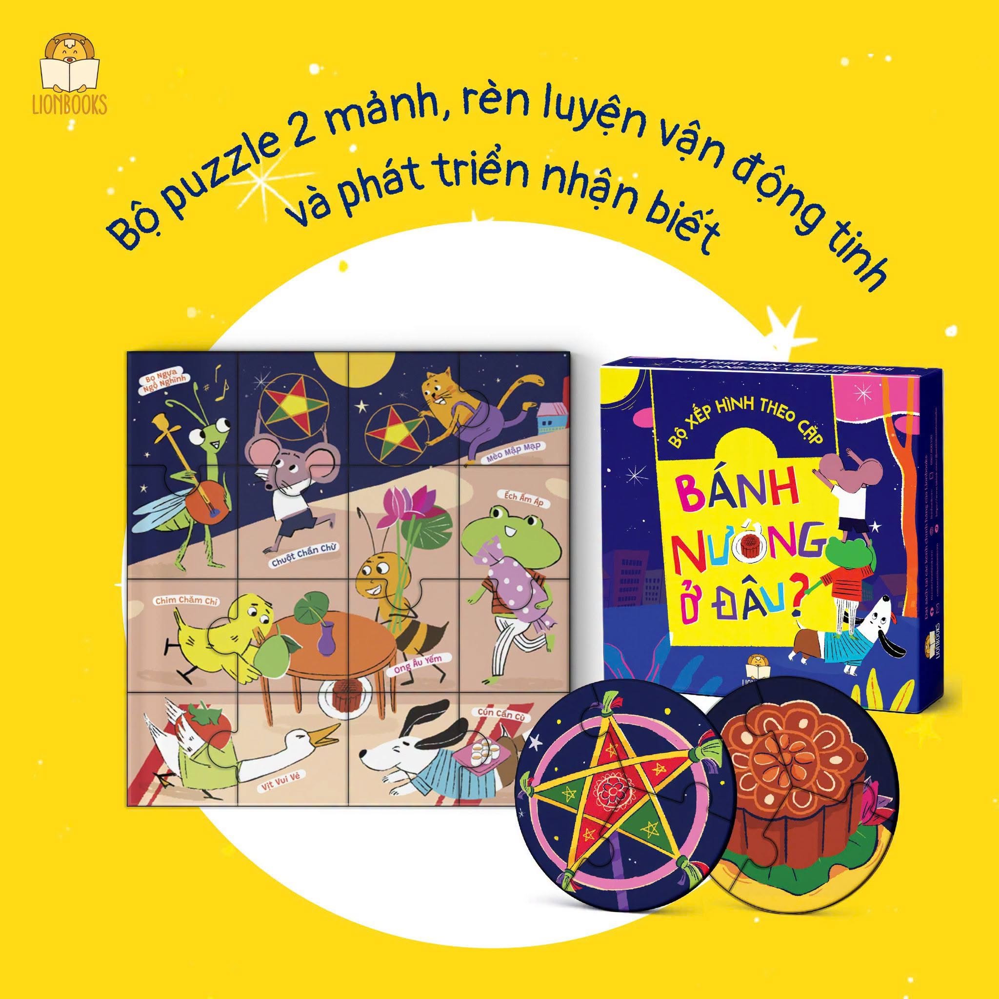 * Bộ xếp hình Puzzle 2 mảnh - Bánh nướng ở đâu