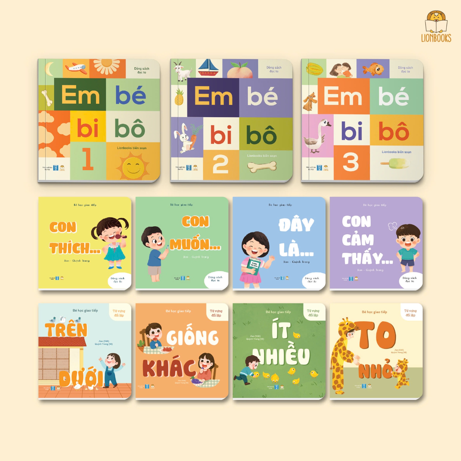 Combo Bật âm Lời nói 11 cuốn Bồi cứng (Em bé bi bô + 8Q Bé học giao tiếp 1&2)