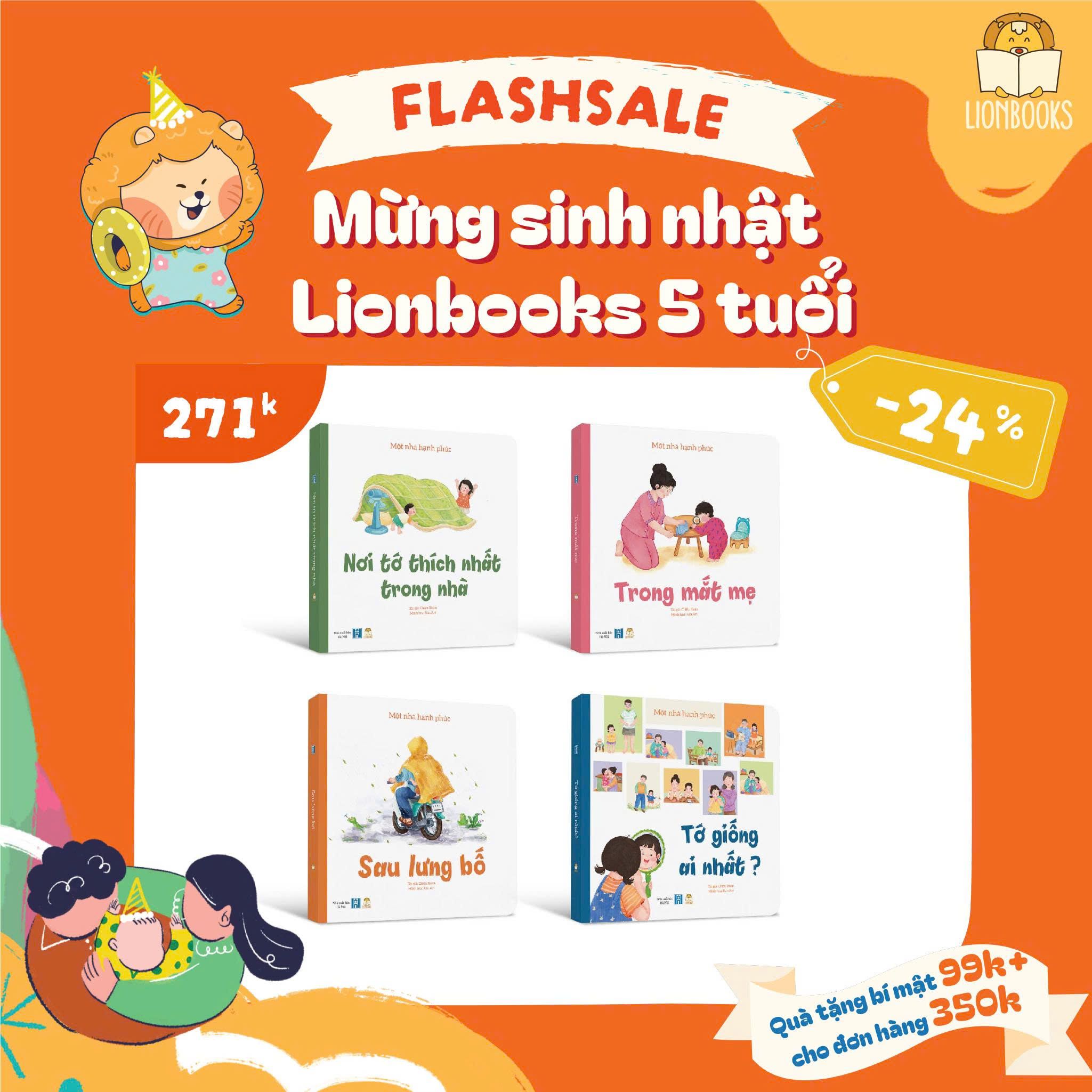 Bộ 4 cuốn Một nhà hạnh phúc bồi cứng