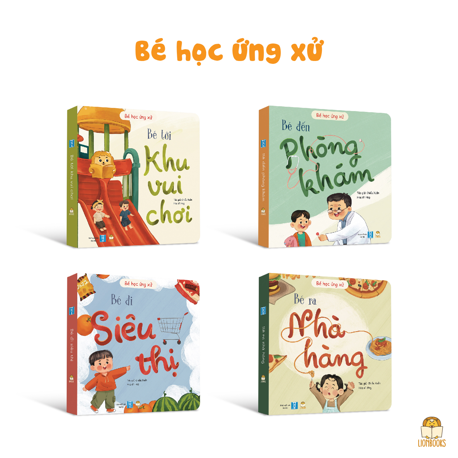 Bộ Bé học Ứng xử 4 cuốn bồi cứng