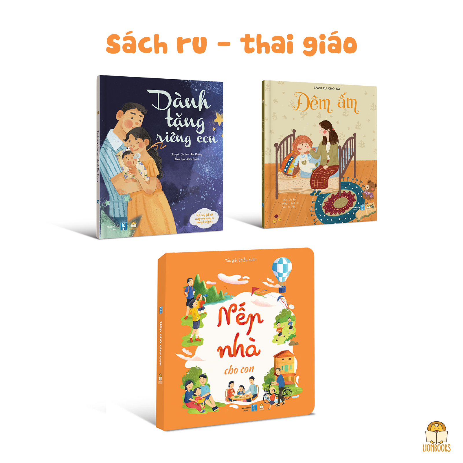 Combo 3 cuốn Sách ru & thai giáo - Sách thơ cài đặt tiềm thức cho bé, vỗ về cảm xúc cho mẹ