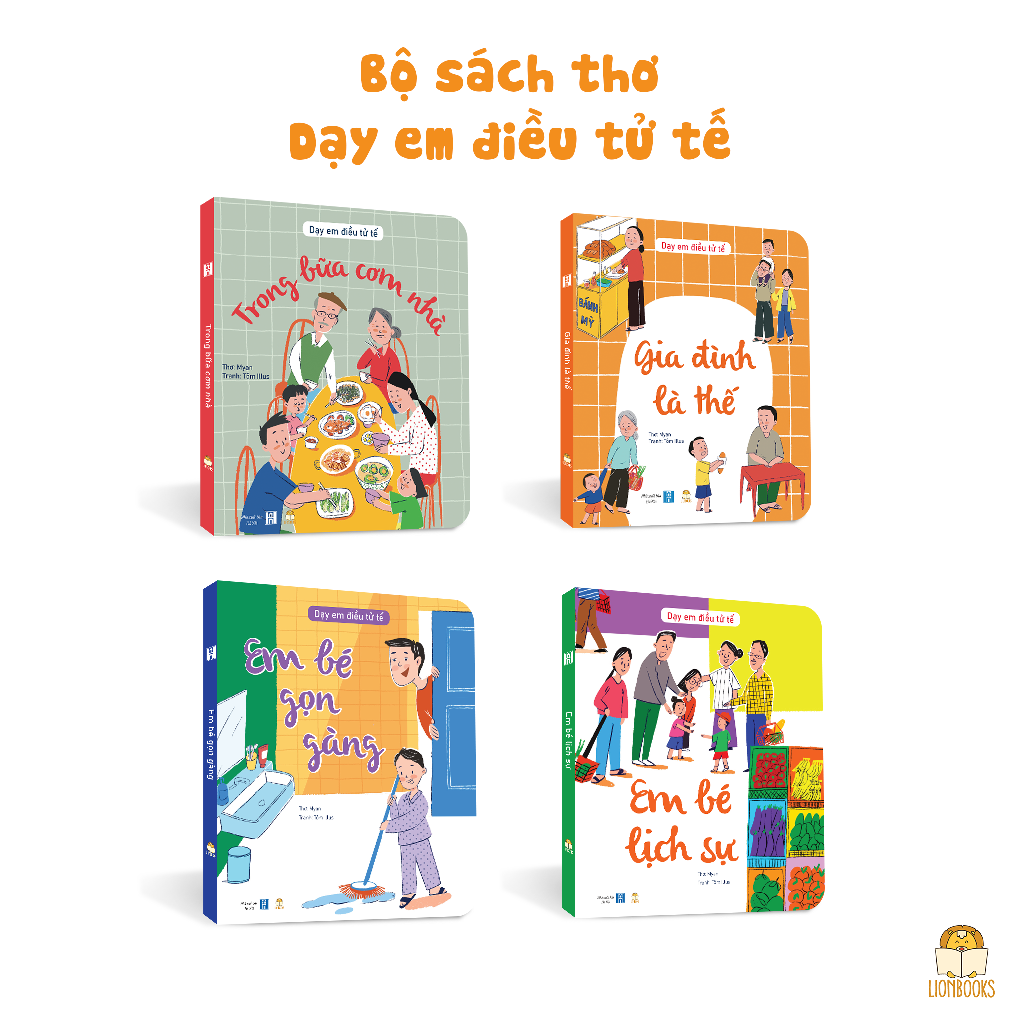 Combo 4 cuốn Dạy em điều tử tế Bồi cứng