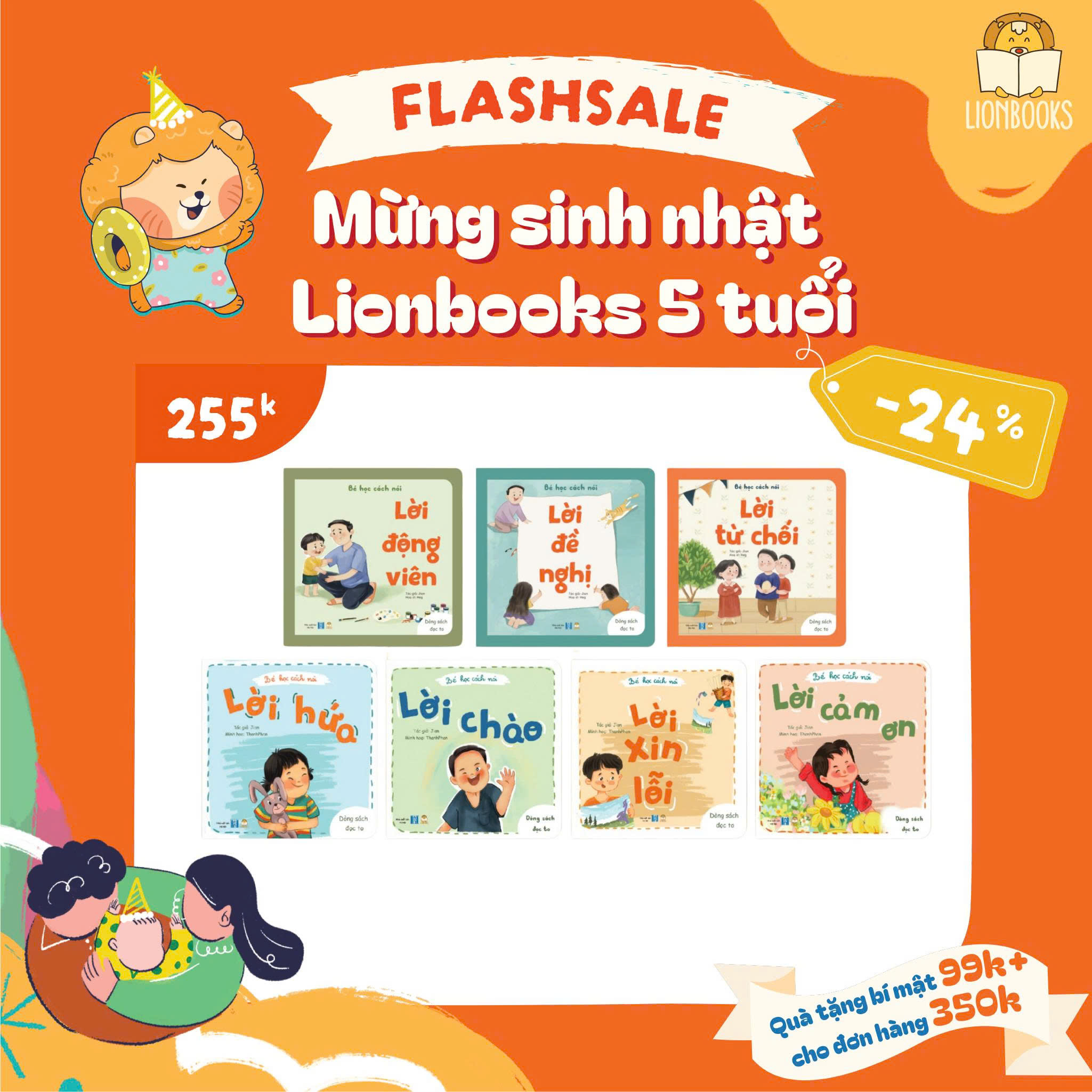 Combo Bé học cách nói 7 cuốn (Lời chào, lời cảm ơn, lời hứa, lời xin lỗi, lời từ chối, lời động viên, lời đề nghị)