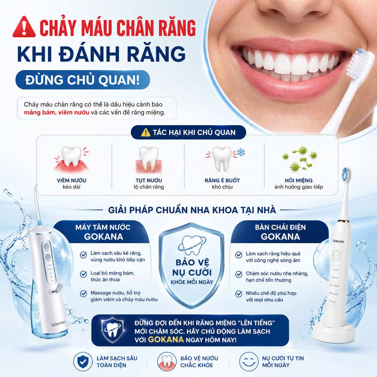 CHẢY MÁU CHÂN RĂNG KHI ĐÁNH RĂNG – ĐỪNG CHỦ QUAN!