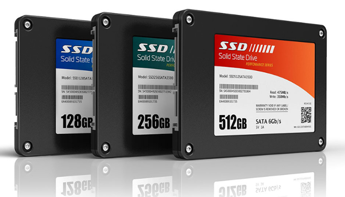 Các mức dung lượng ổ cứng SSD phổ biến