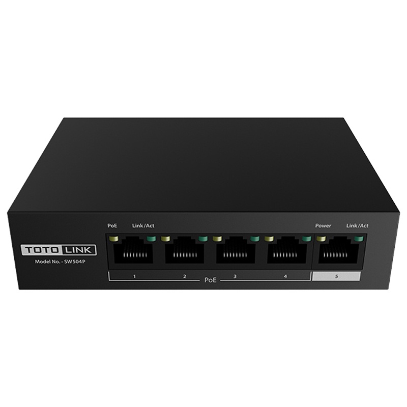 Switch PoE 5 Cổng Totolink SW504P