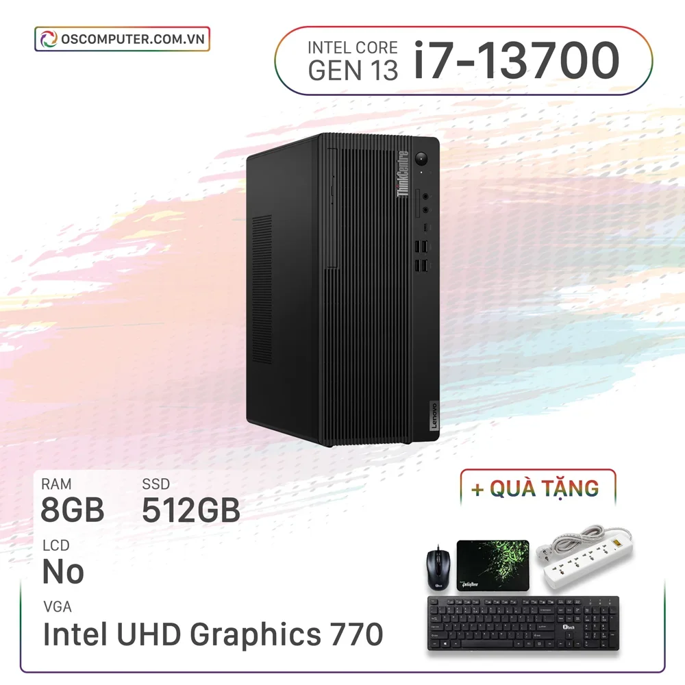 Máy Tính Bàn Lenovo ThinkCentre M70t Gen 4 12DL000KVA (i7/8GB/512GB)