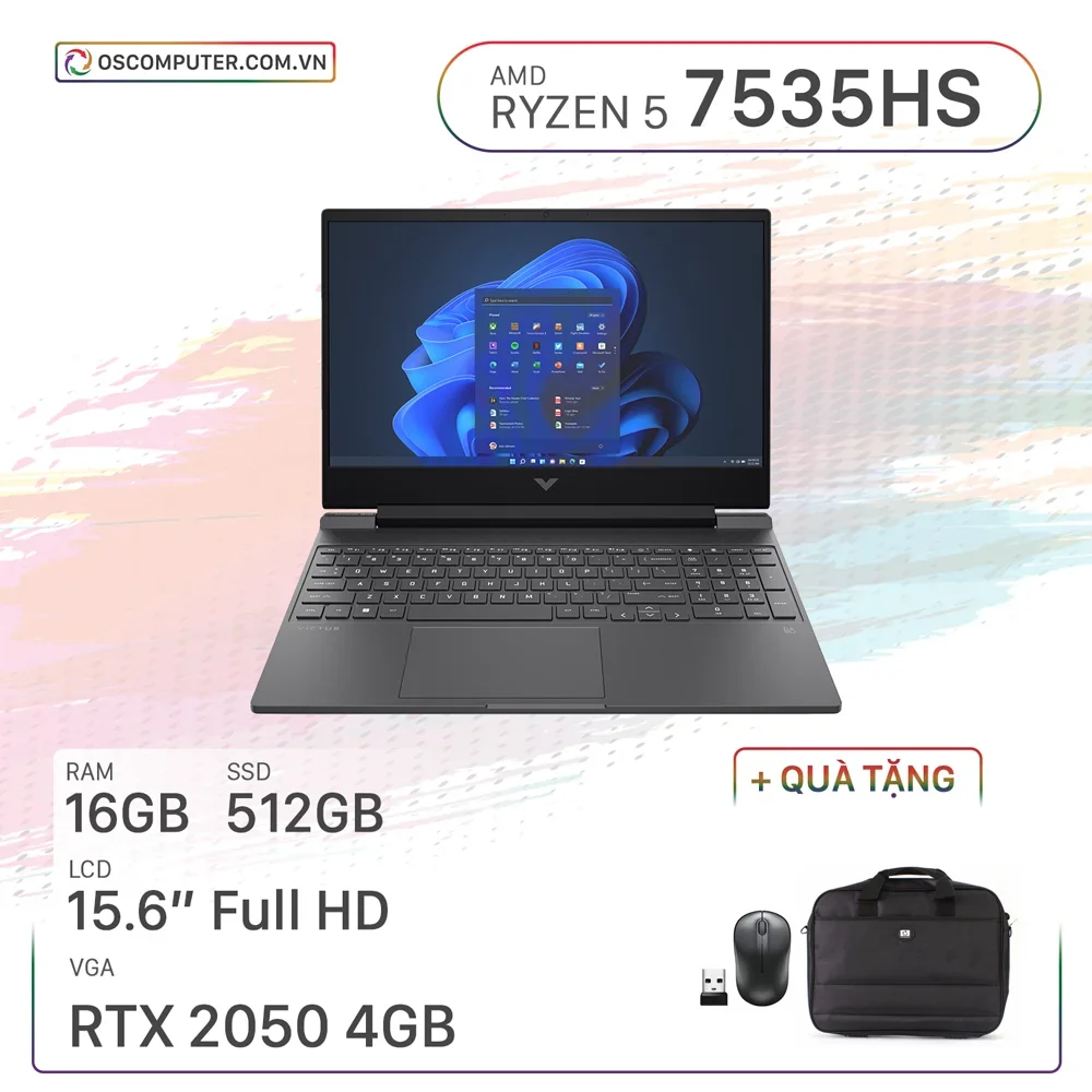 Laptop HP Victus 15-fb1022AX 94F19PA (Ryzen 5/16GB/512GB/RTX 2050)