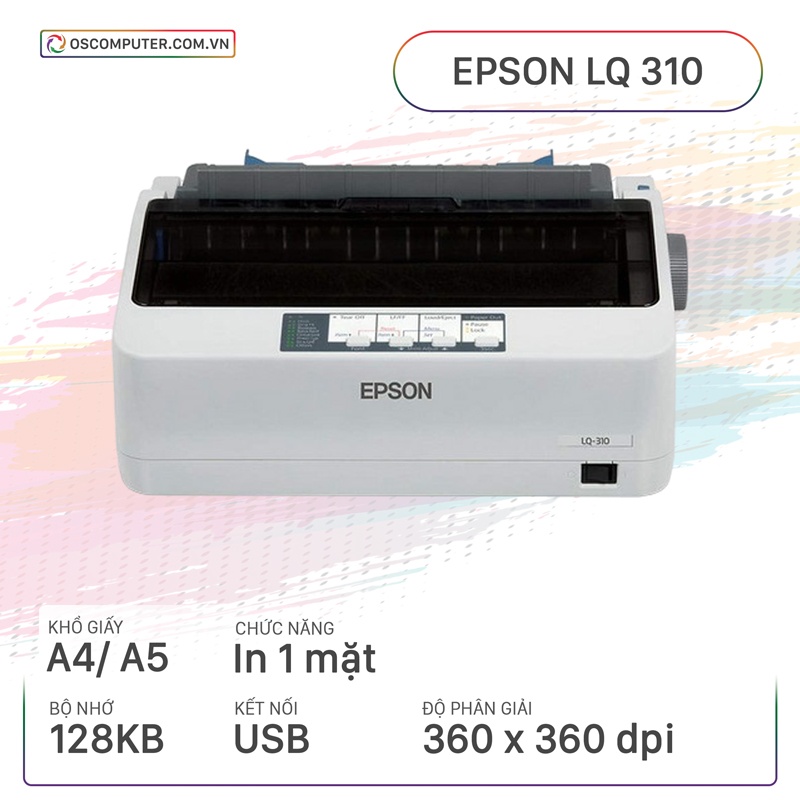 Máy in kim Epson LQ310 (4 liên/24 kim/A4/USB)