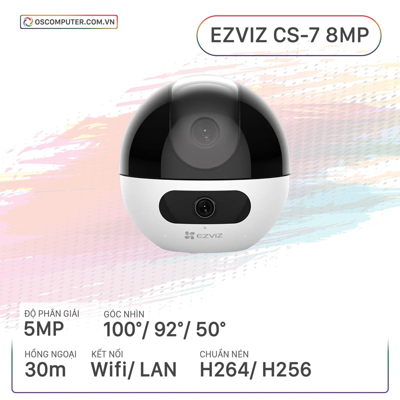 Camera Wi-Fi Ezviz CS-C7 (8MP)