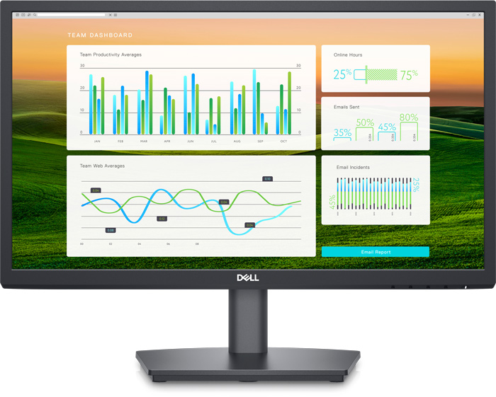 Màn hình Dell E2222HS hiển thị sắc nét