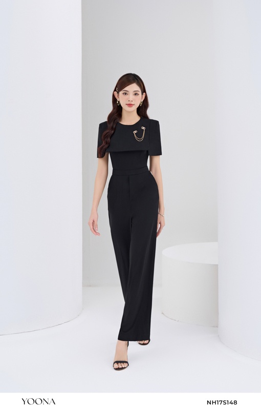 NH17S148- Bộ jumpsuit crep sạn hàn