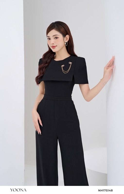 NH17S148- Bộ jumpsuit crep sạn hàn