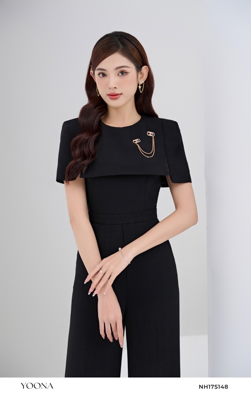 NH17S148- Bộ jumpsuit crep sạn hàn