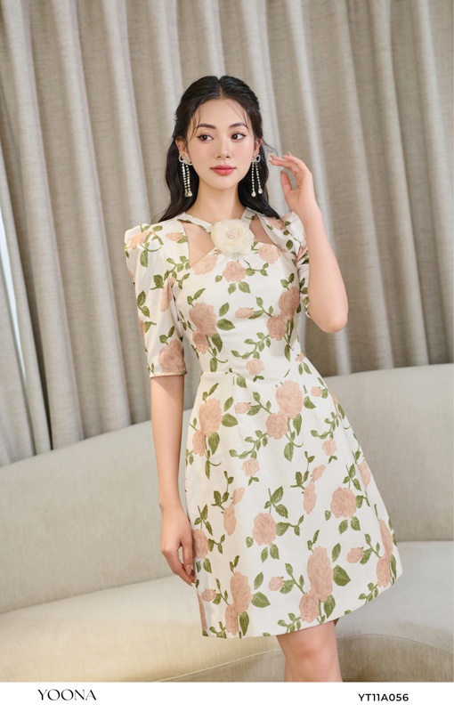 YT11A056 - Đầm mango hoa