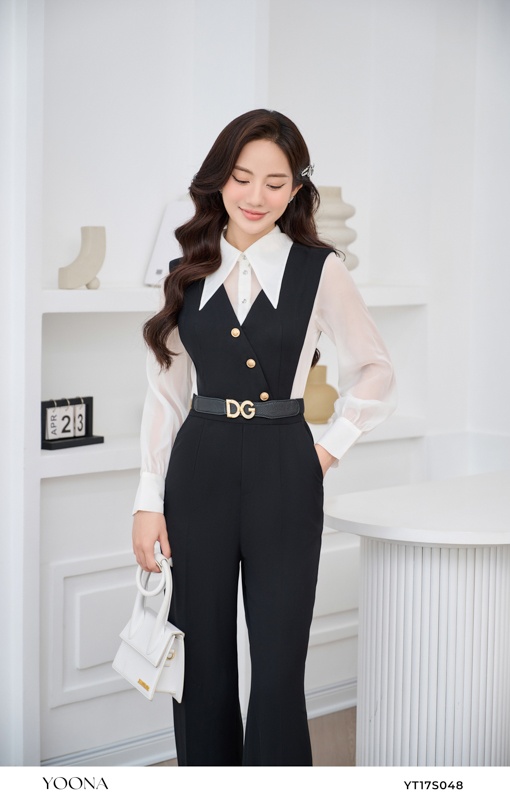 YT17S048 - Bộ jumsuit chéo