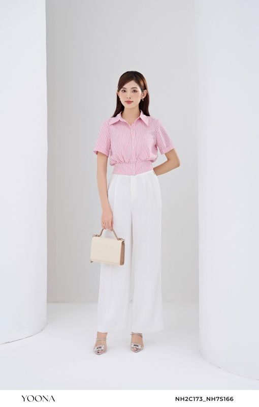 NH7S166- Quần twill silk lóng chéo