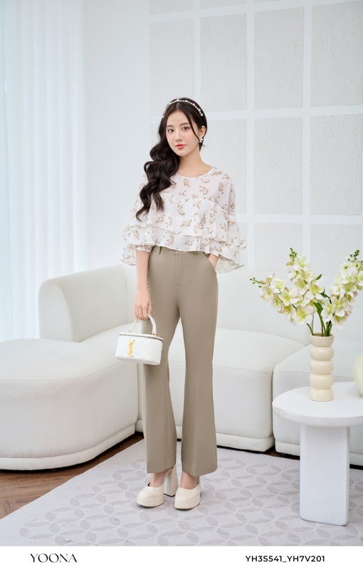 YH7V201 - Quần twill silk